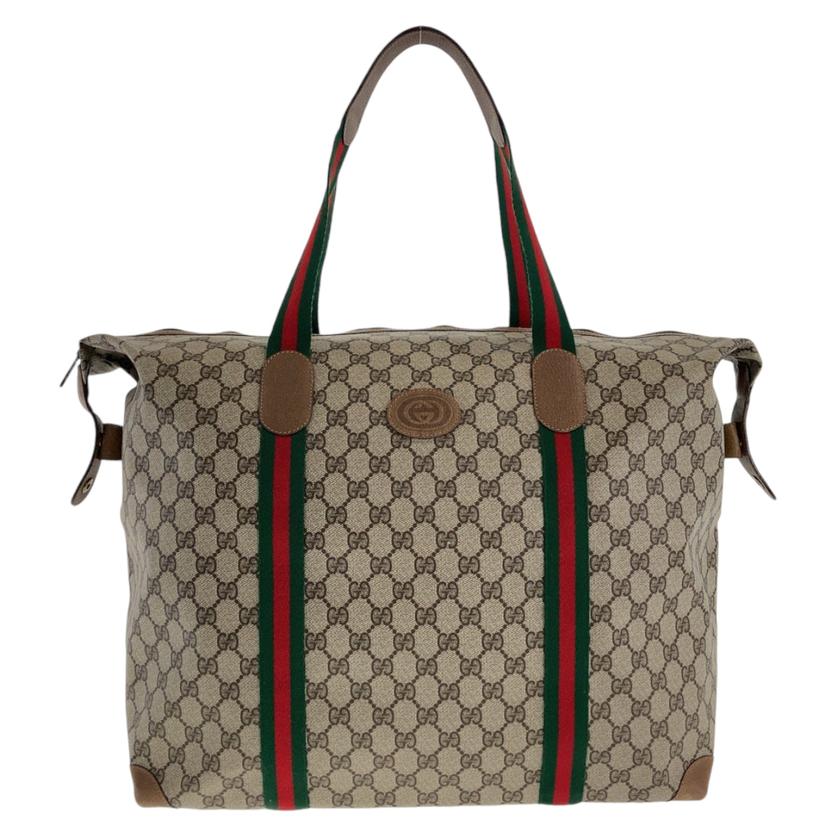 12070
GUCCI グッチ ヴィンテージ オールドグッチ シェリーライン インターロッキング ブラウン グレー GGスプリームキャンバス / レザー 89 19 012 ボストンバッグ 男女兼用  レディース