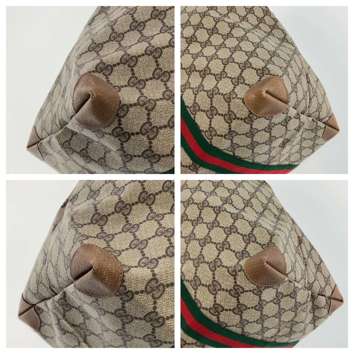 12070
GUCCI グッチ ヴィンテージ オールドグッチ シェリーライン インターロッキング ブラウン グレー GGスプリームキャンバス / レザー 89 19 012 ボストンバッグ 男女兼用  レディース