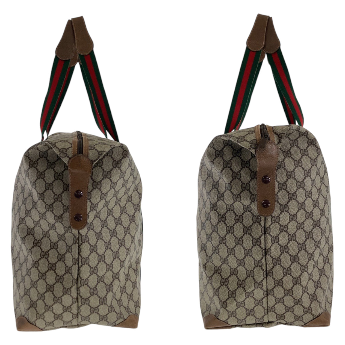 12070
GUCCI グッチ ヴィンテージ オールドグッチ シェリーライン インターロッキング ブラウン グレー GGスプリームキャンバス / レザー 89 19 012 ボストンバッグ 男女兼用  レディース