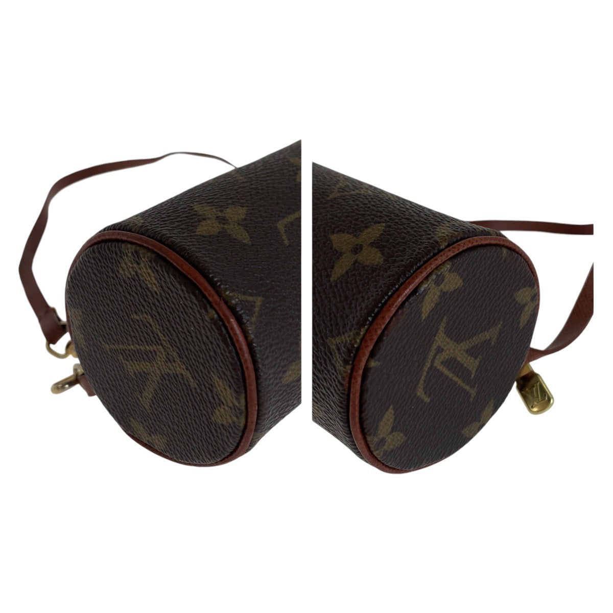 2067
LOUIS VUITTON ルイヴィトン モノグラム パピヨン ポーチのみ ブラウン ゴールド金具 PVC M51365 ハンドバッグ アクセサリーポーチ  レディース