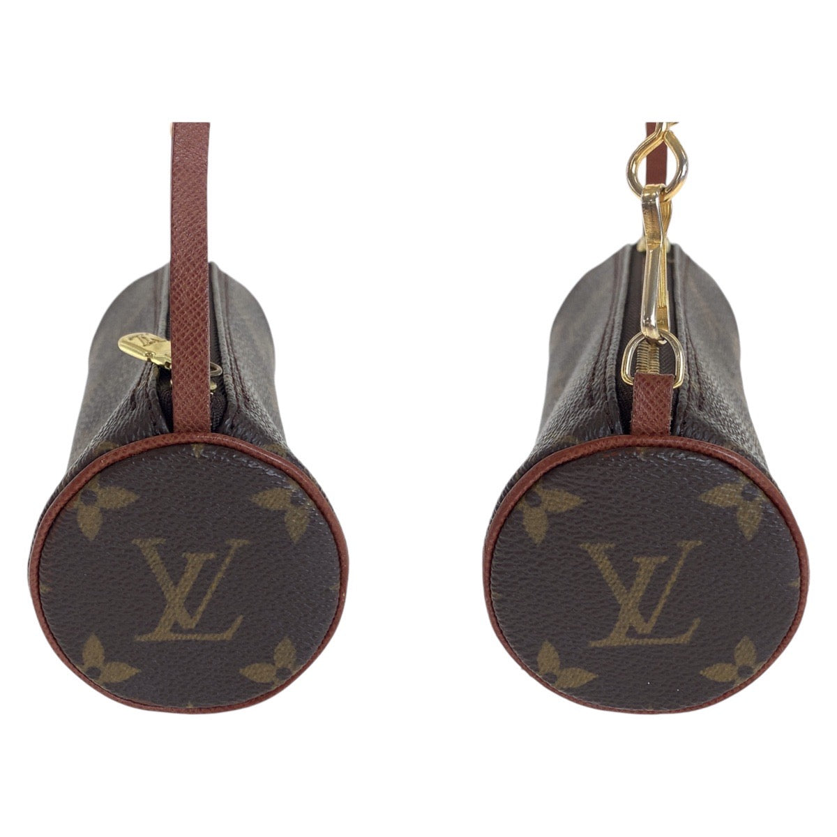 2067
LOUIS VUITTON ルイヴィトン モノグラム パピヨン ポーチのみ ブラウン ゴールド金具 PVC M51365 ハンドバッグ アクセサリーポーチ  レディース