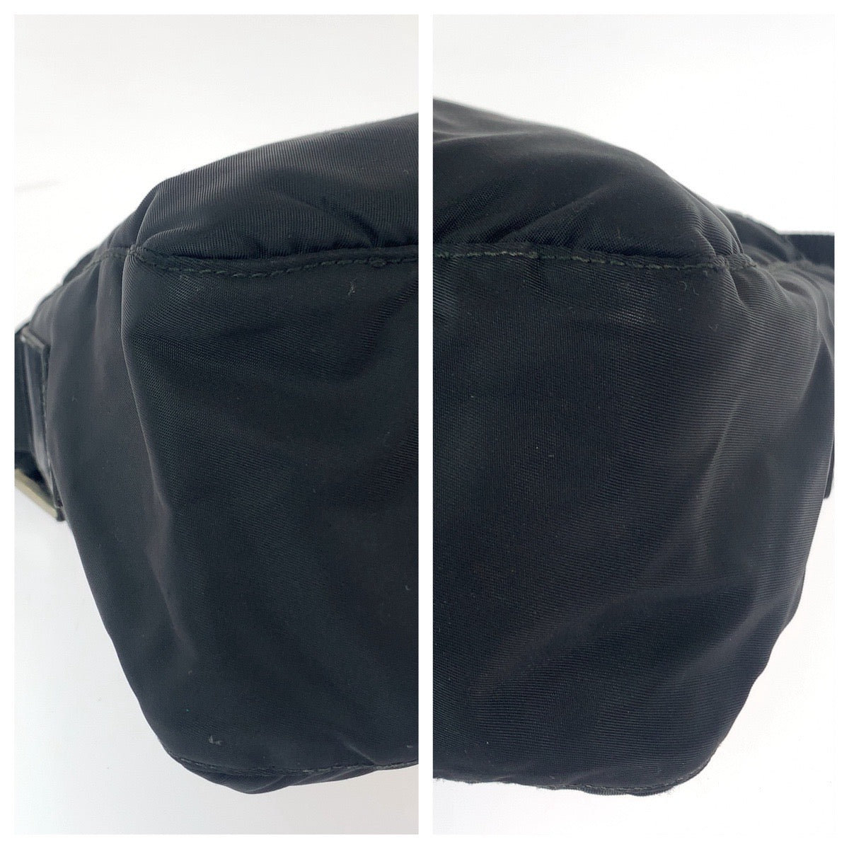 112061
PRADA プラダ テスート 三角ロゴプレート ブラック 黒 シルバー金具 ナイロン B10140 斜め掛け ショルダーバッグ ポシェット  レディース