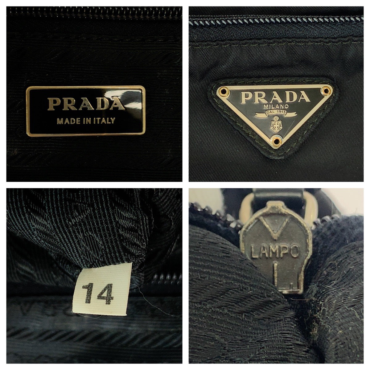 112061
PRADA プラダ テスート 三角ロゴプレート ブラック 黒 シルバー金具 ナイロン B10140 斜め掛け ショルダーバッグ ポシェット  レディース