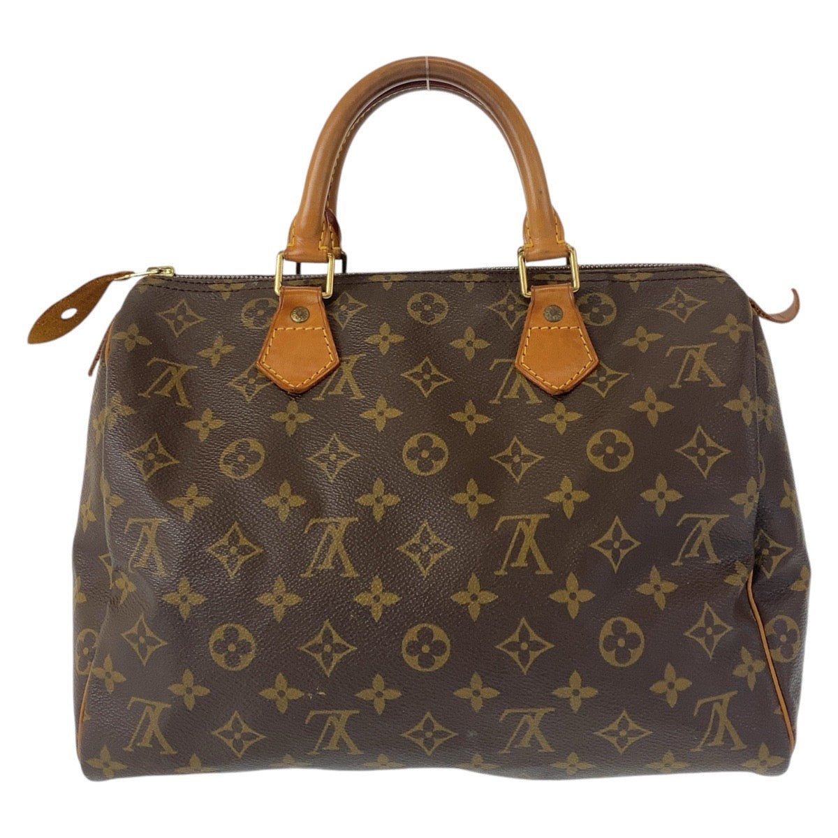 112059
LOUIS VUITTON ルイヴィトン モノグラム スピーディー30 ブラウン ゴールド金具 PVC / レザー M41526 ハンドバッグ ボストン  レディース