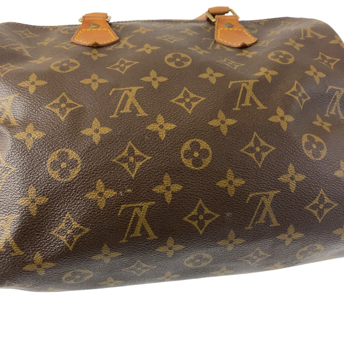 112059
LOUIS VUITTON ルイヴィトン モノグラム スピーディー30 ブラウン ゴールド金具 PVC / レザー M41526 ハンドバッグ ボストン  レディース
