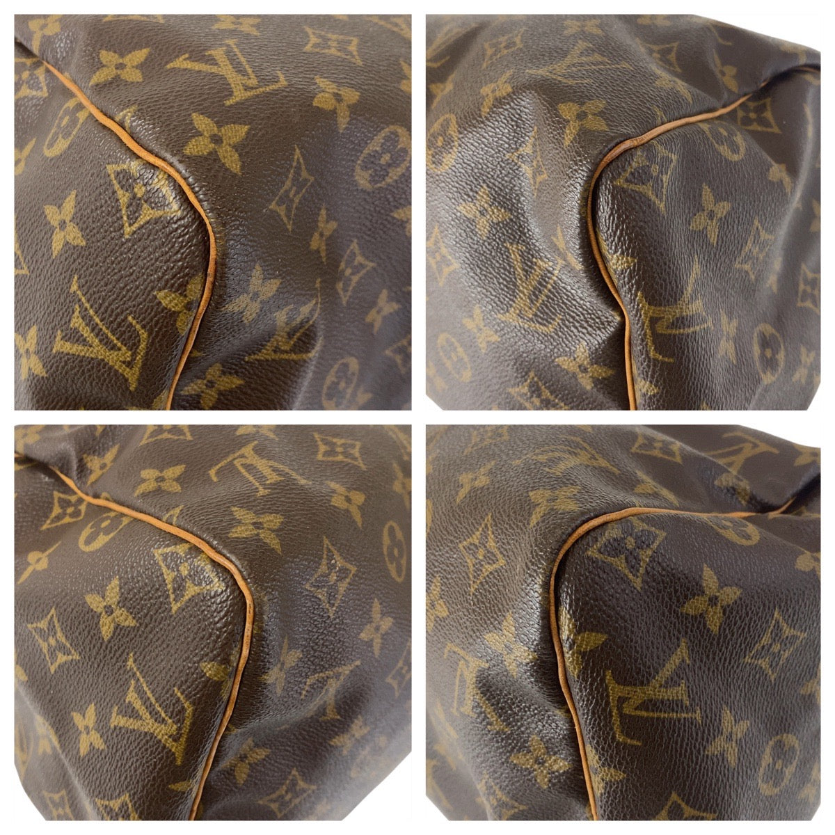 112059
LOUIS VUITTON ルイヴィトン モノグラム スピーディー30 ブラウン ゴールド金具 PVC / レザー M41526 ハンドバッグ ボストン  レディース