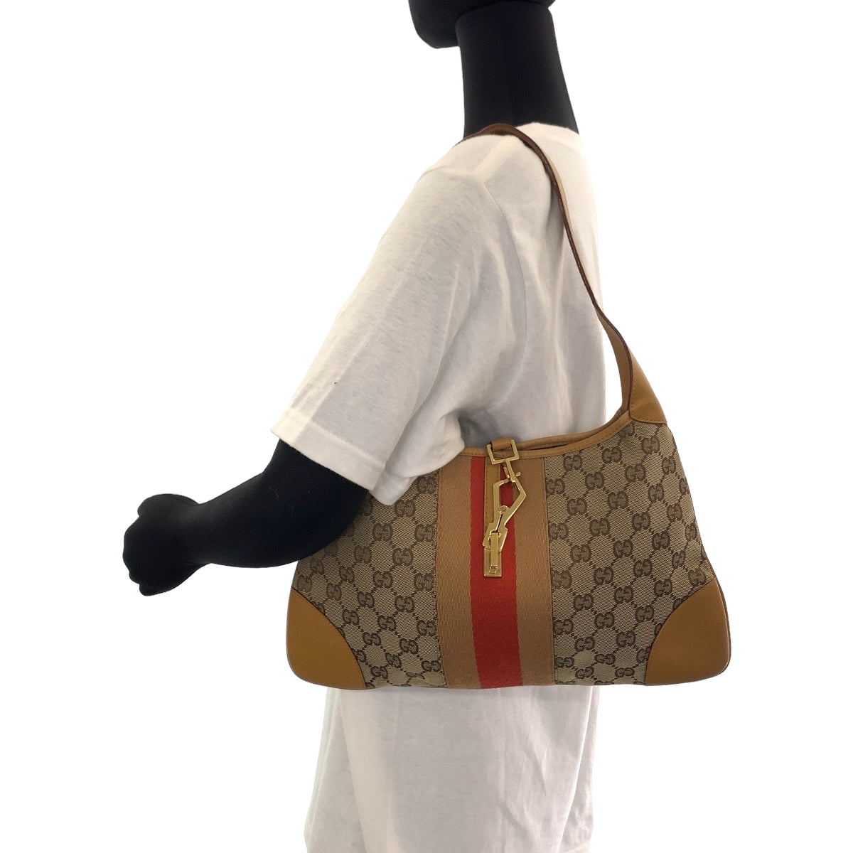 GUCCI グッチ ジャッキー ベージュ ブラウン GGキャンバス 001 4057 ワンショルダーバッグ 肩掛け  レディース