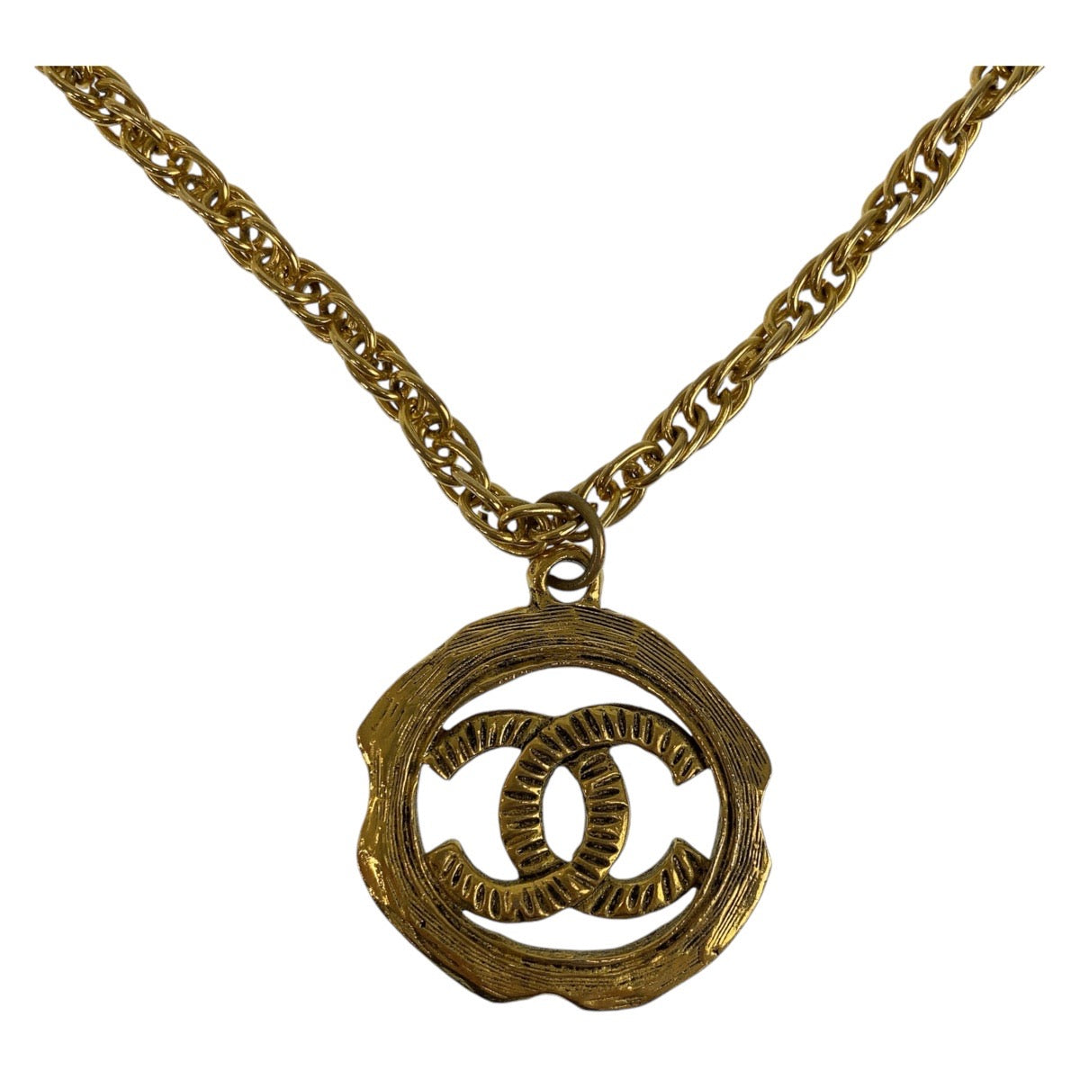 12056
CHANEL シャネル ヴィンテージ ココマーク ゴールド メタル ネックレス ペンダント  レディース
