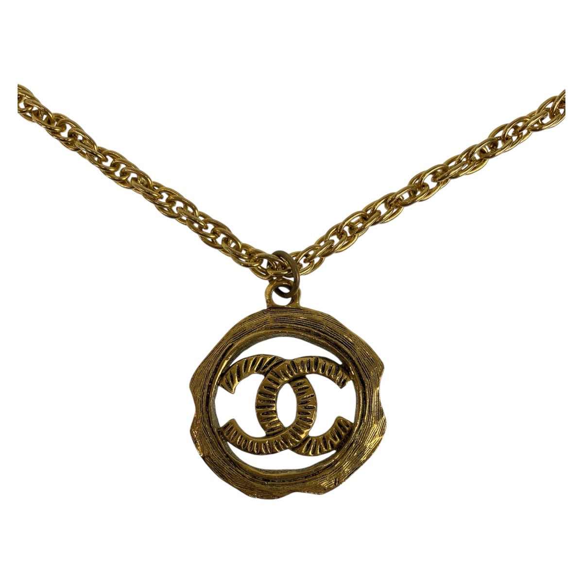 12056
CHANEL シャネル ヴィンテージ ココマーク ゴールド メタル ネックレス ペンダント  レディース