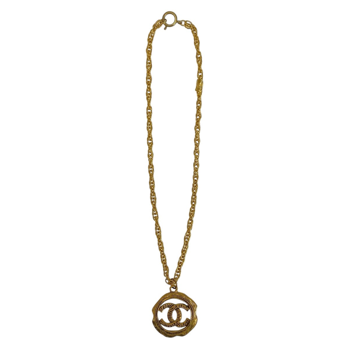 12056
CHANEL シャネル ヴィンテージ ココマーク ゴールド メタル ネックレス ペンダント  レディース