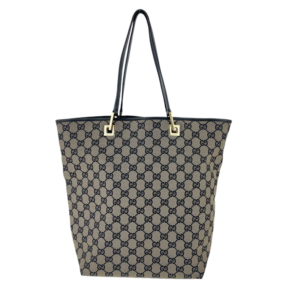 12054
GUCCI グッチ ネイビー ゴールド金具 GGキャンバス 002 1098 2123 トートバッグ ショルダーバッグ  レディース