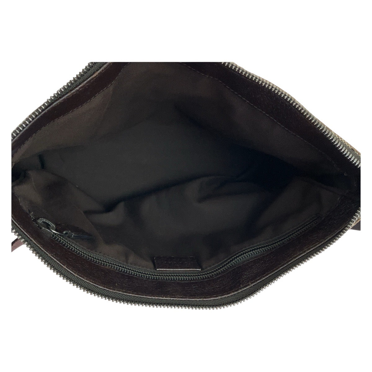 12930
GUCCI グッチ ブラウン ベージュ シルバー金具 GGキャンバス / レザー 114273 ショルダーバッグ ポシェット  レディース