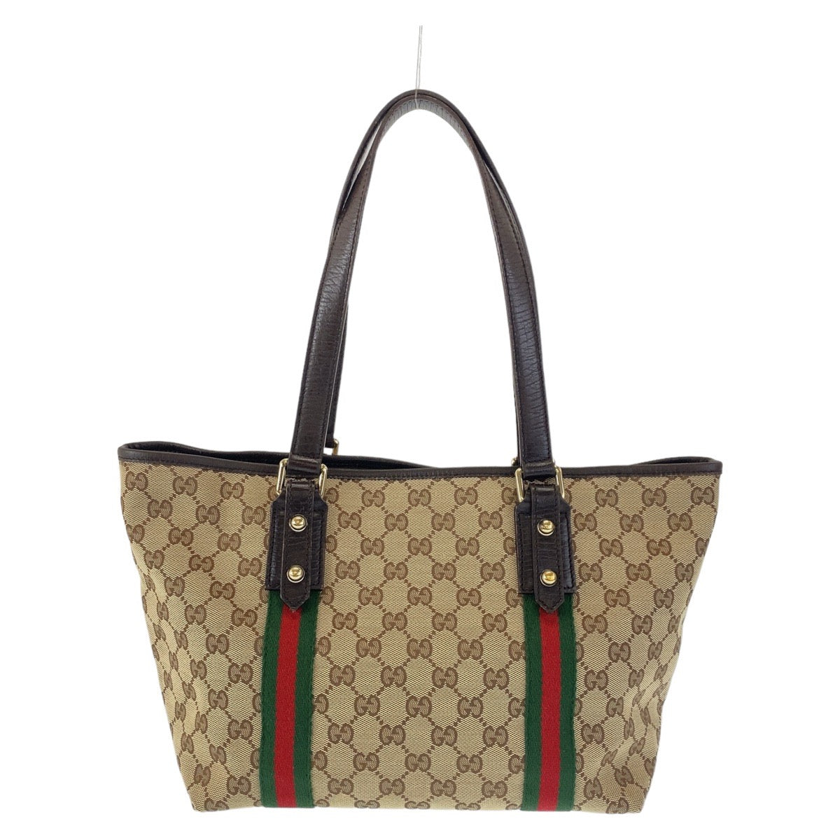 GUCCI グッチ シェリーライン ブラウン ベージュ ゴールド金具 GGキャンバス / レザー 137396 トートバッグ ショルダーバッグ  レディース