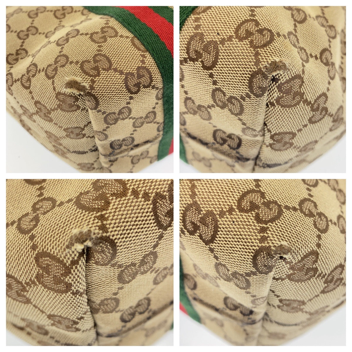 GUCCI グッチ シェリーライン ブラウン ベージュ ゴールド金具 GGキャンバス / レザー 137396 トートバッグ ショルダーバッグ  レディース