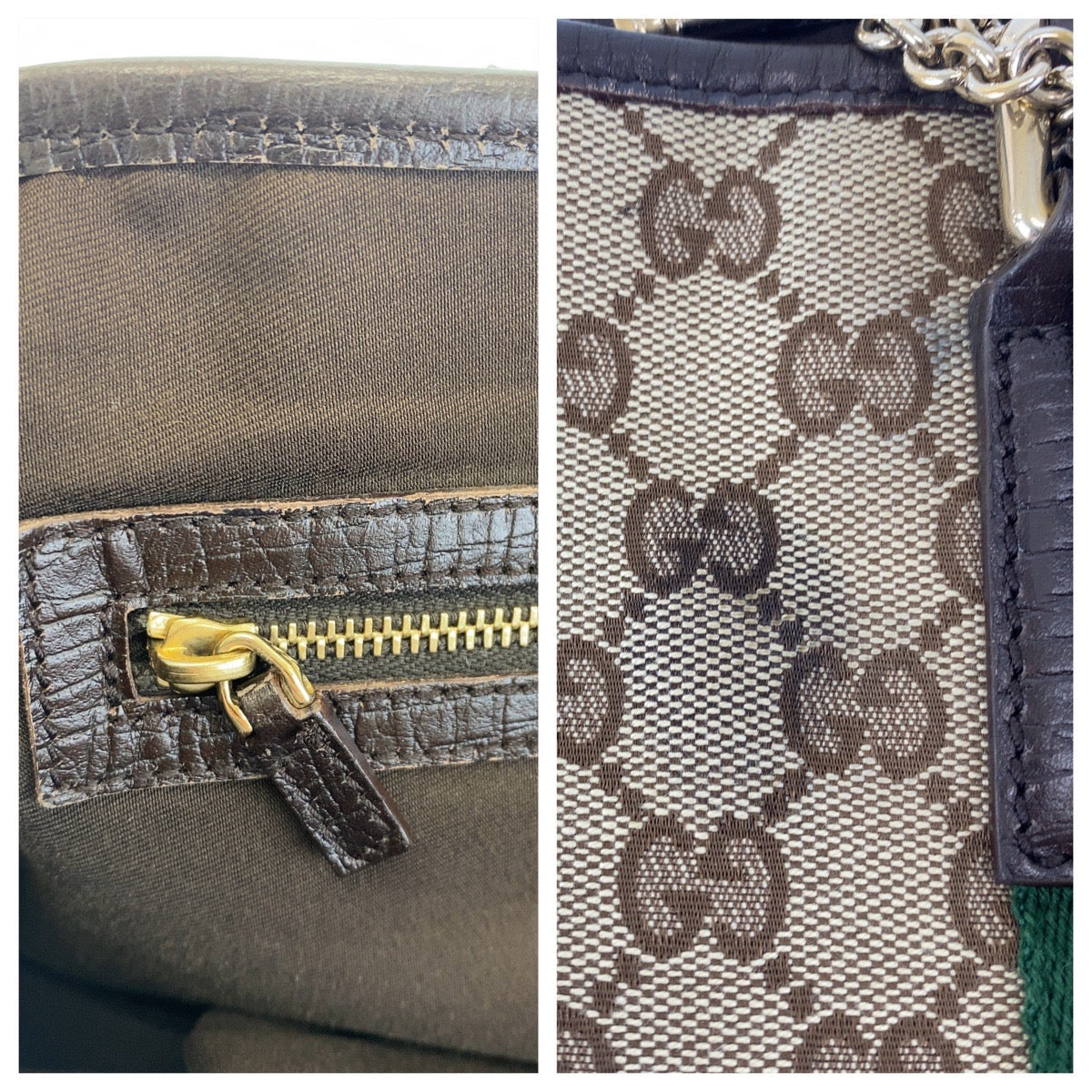 GUCCI グッチ シェリーライン ブラウン ベージュ ゴールド金具 GGキャンバス / レザー 137396 トートバッグ ショルダーバッグ  レディース