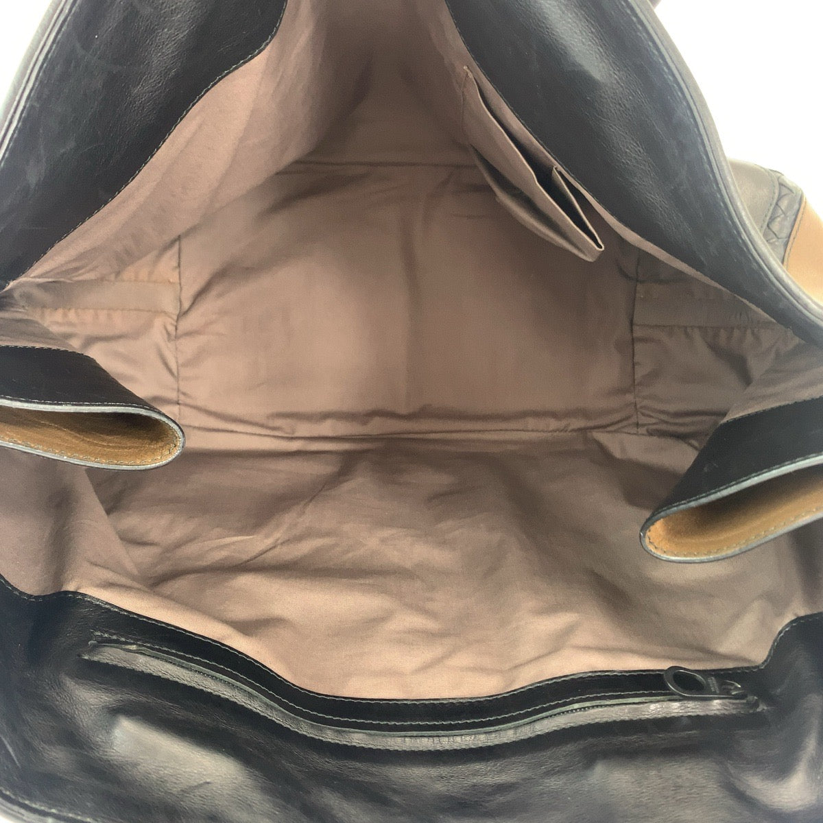 BOTTEGAVENETA ボッテガヴェネタ イントレチャート ブラウン ゴートスキン ハンドバッグ トートバッグ  メンズ