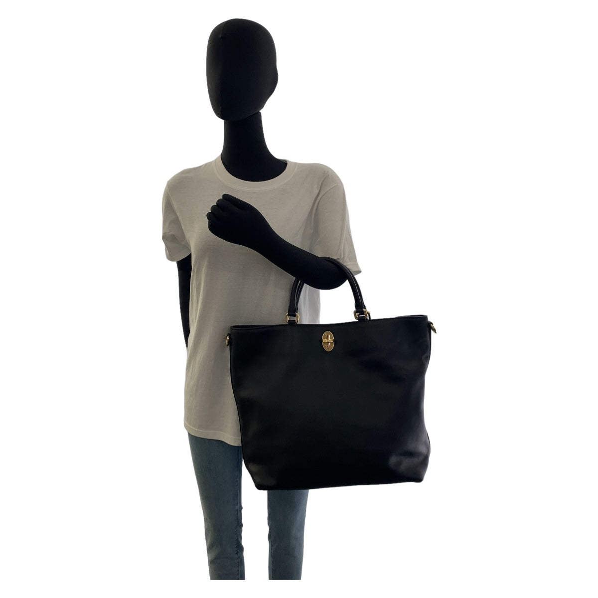 12042
DOLCE&GABBANA ドルチェアンドガッバーナ 中レオパード柄 ヒョウ柄 ブラック 黒 ゴールド金具 レザー トートバッグ ハンドバッグ  レディース
