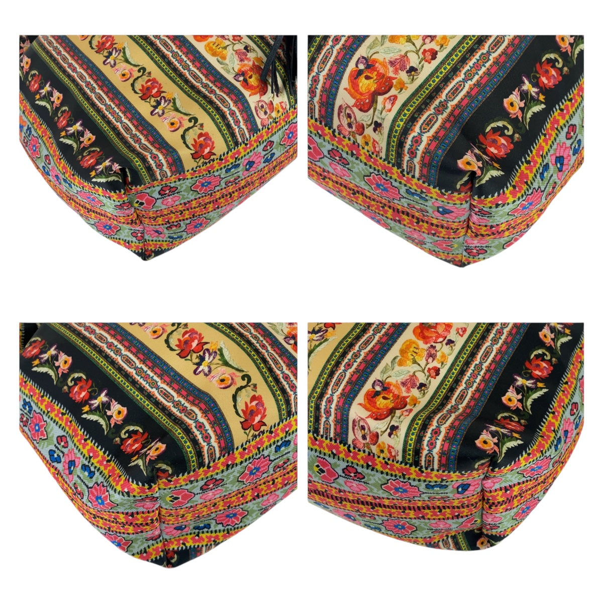2041
ETRO エトロ フリンジ マルチカラー シルバー金具 ナイロン トートバッグショルダーバッグ 斜め掛け トートバッグ 2WAY  レディース
