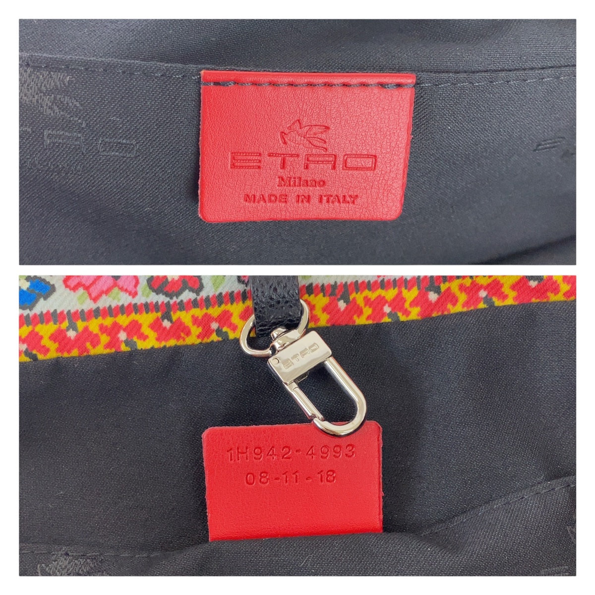 2041
ETRO エトロ フリンジ マルチカラー シルバー金具 ナイロン トートバッグショルダーバッグ 斜め掛け トートバッグ 2WAY  レディース