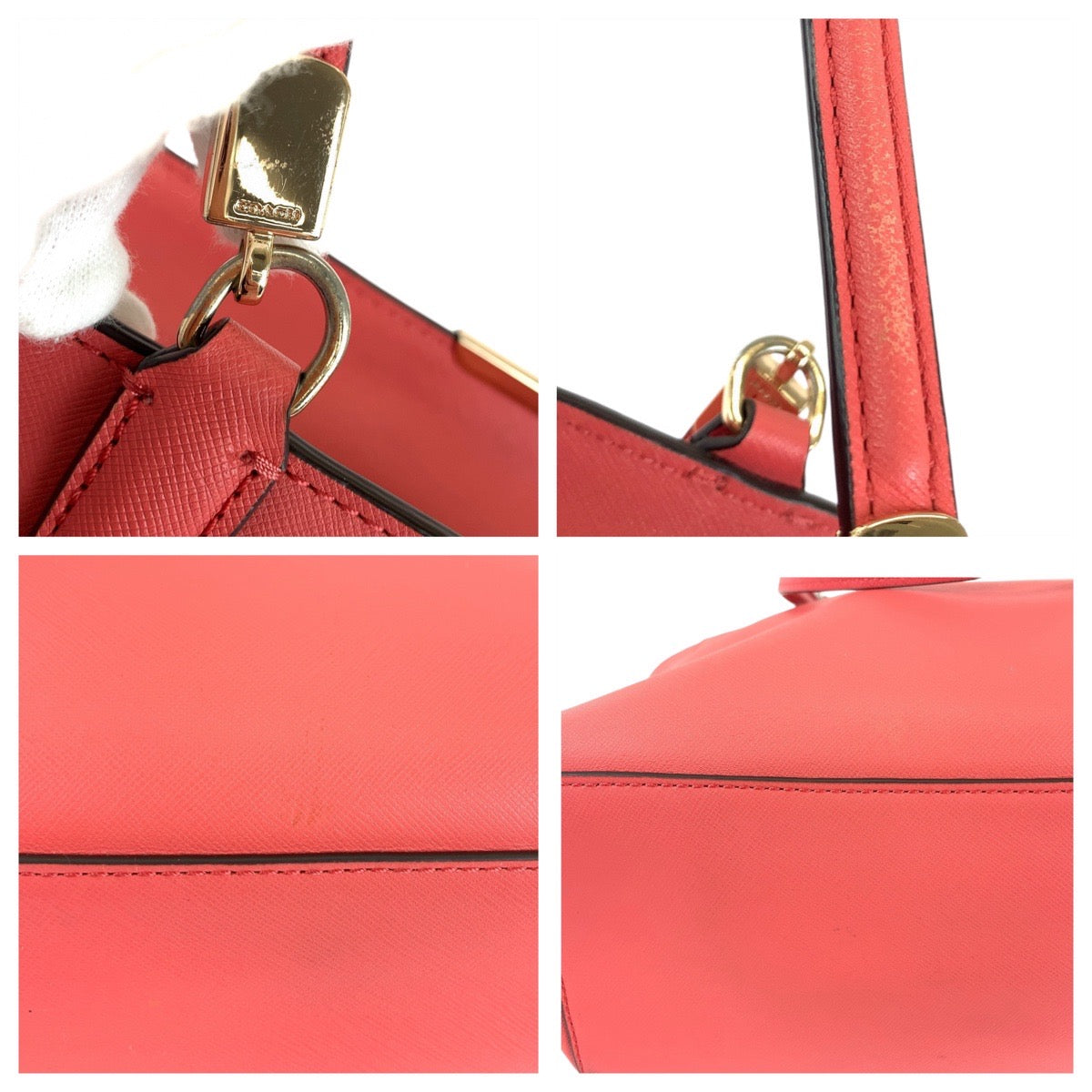 12002
COACH コーチ マディソン サフィアーノ ピンク ゴールド金具 PVC トートバッグ ショルダーバッグ  レディース