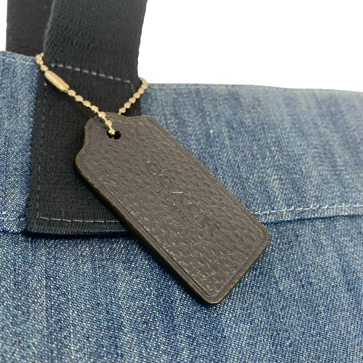 COACH コーチ ホースアンドキャリッジ デニム ブルー シルバー金具 キャンバス F67415 トートバッグ ハンドバッグ  レディース