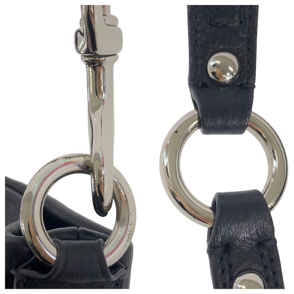 12038
COACH コーチ ブラック シルバー金具 レザー F15251 ホーボー ショルダーバッグ  レディース