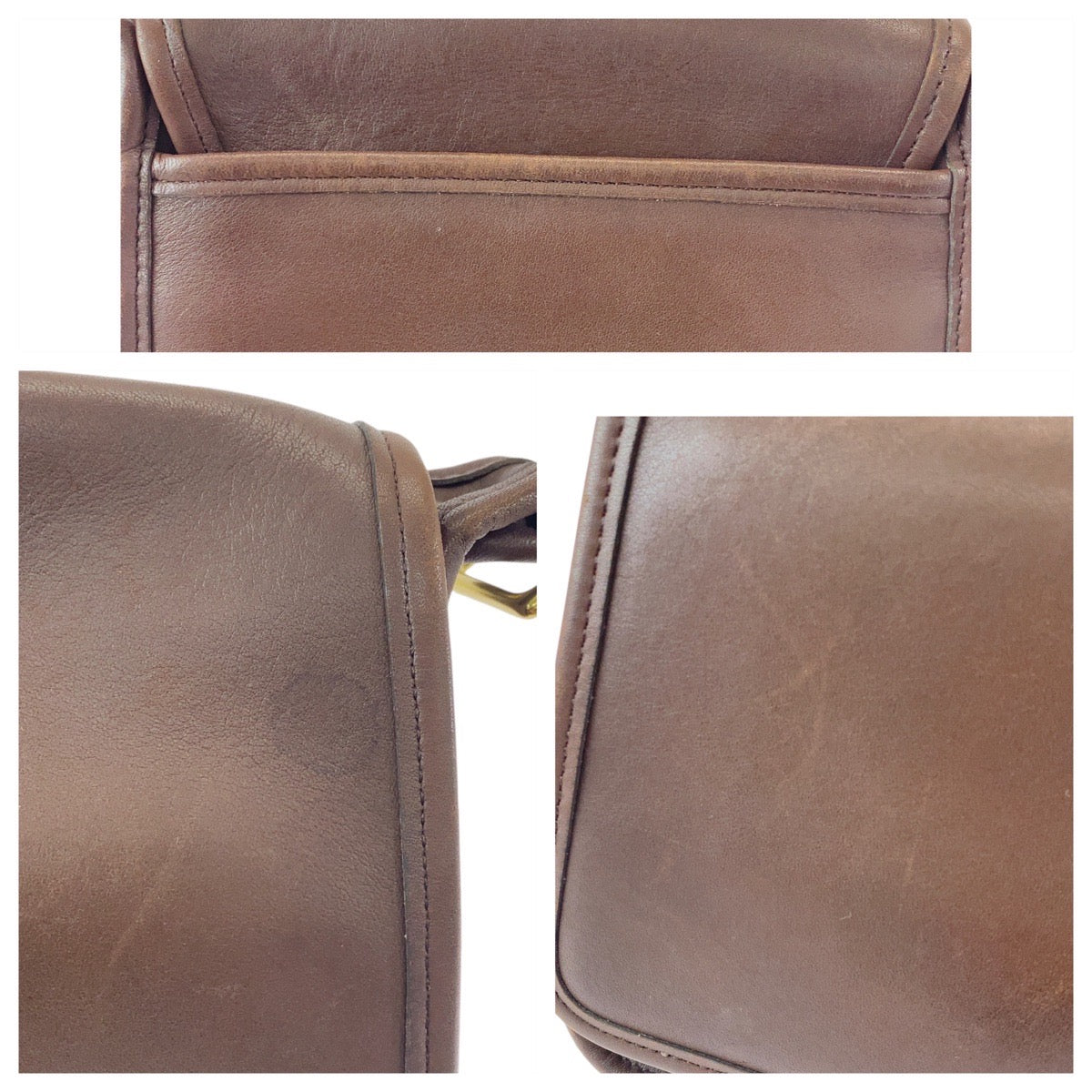 11993
COACH コーチ オールドコーチ ブラウン ゴールド金具 レザー ショルダーバッグ ポシェット  レディース