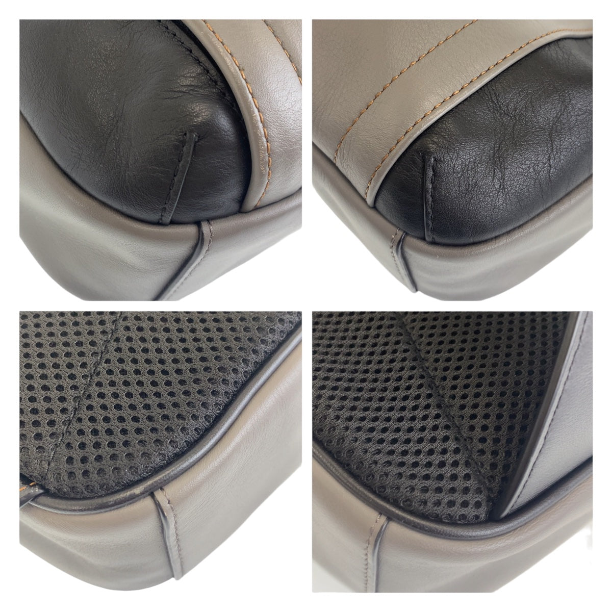 111991
COACH コーチ グレー ブラック マルチカラー レザー ボディバッグ バムバッグ ショルダーバッグ  メンズ