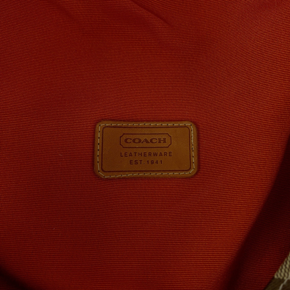 COACH コーチ シグネチャー サイズS ブラウン キャンバス ハンチング レディース A6