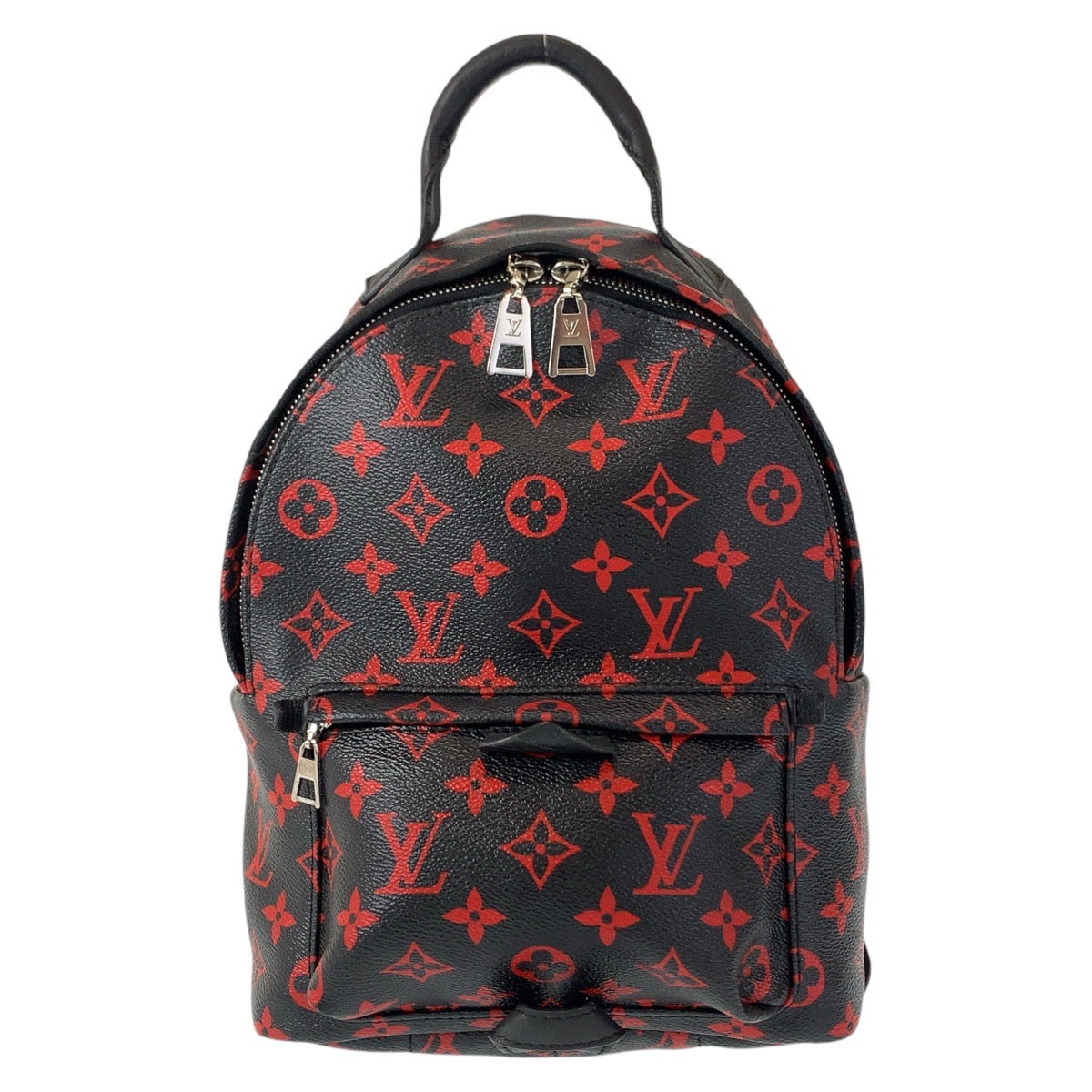 2039
LOUIS VUITTON ルイヴィトン モノグラム アンフラルージュ パームスプリングスPM ブラック 黒 レッド シルバー金具 PVC M41458 バックパック リュック  レディース