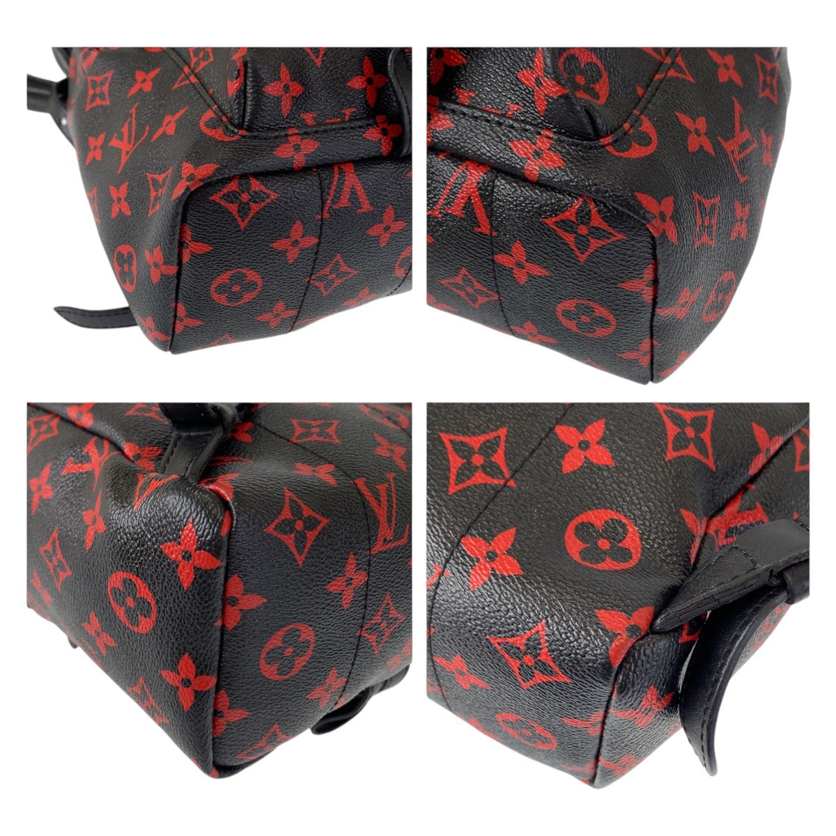 2039
LOUIS VUITTON ルイヴィトン モノグラム アンフラルージュ パームスプリングスPM ブラック 黒 レッド シルバー金具 PVC M41458 バックパック リュック  レディース