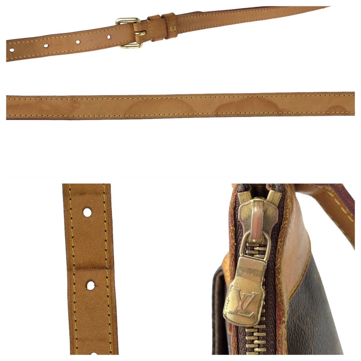 12035
LOUIS VUITTON ルイヴィトン モノグラム オデオンPM ブラウン ゴールド金具 PVC / レザー M56390 斜め掛け ショルダーバッグ ポシェット  レディース
