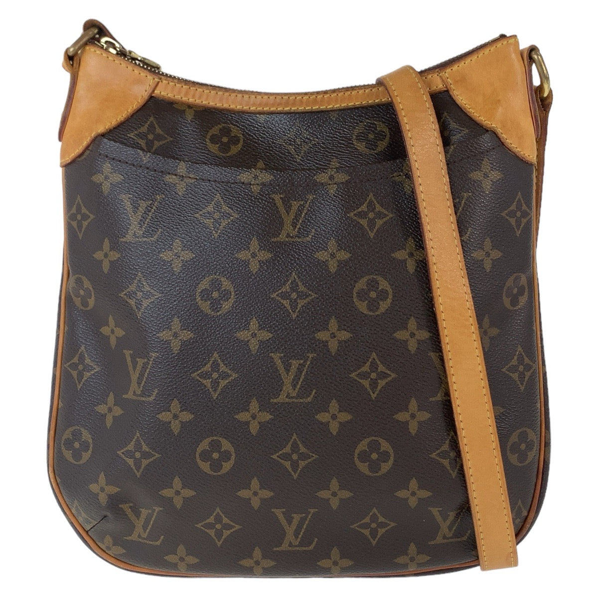 12035
LOUIS VUITTON ルイヴィトン モノグラム オデオンPM ブラウン ゴールド金具 PVC / レザー M56390 斜め掛け ショルダーバッグ ポシェット  レディース