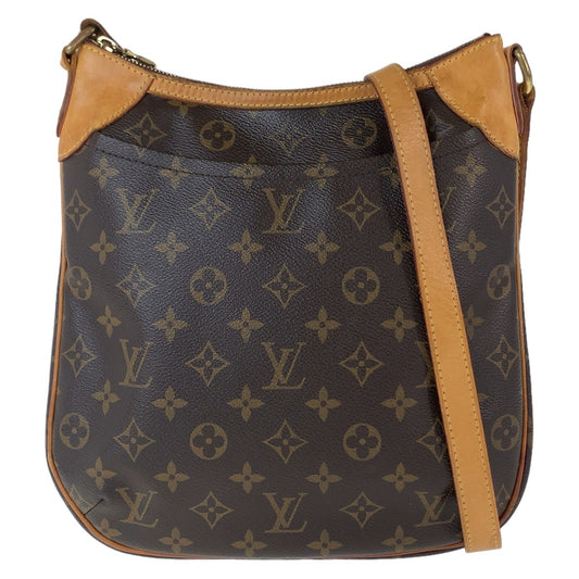 12035
LOUIS VUITTON ルイヴィトン モノグラム オデオンPM ブラウン ゴールド金具 PVC / レザー M56390 斜め掛け ショルダーバッグ ポシェット  レディース