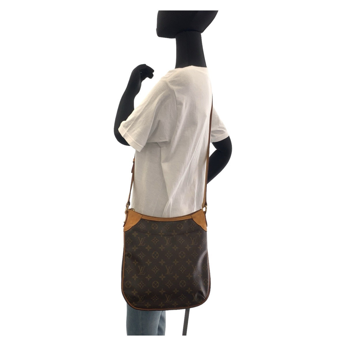 12035
LOUIS VUITTON ルイヴィトン モノグラム オデオンPM ブラウン ゴールド金具 PVC / レザー M56390 斜め掛け ショルダーバッグ ポシェット  レディース