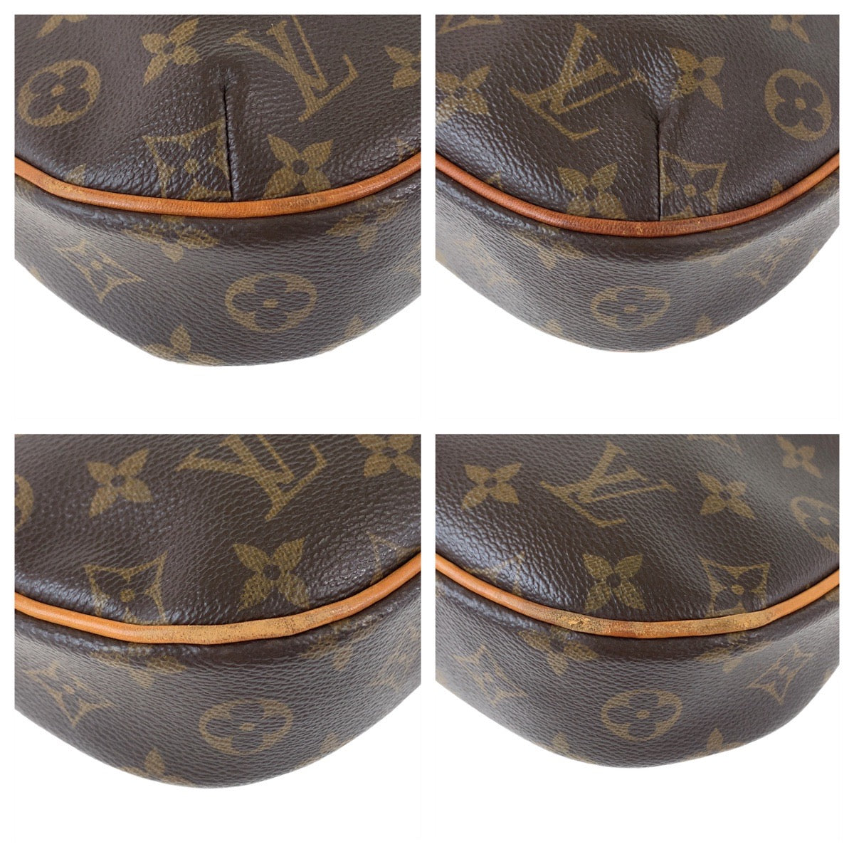 12035
LOUIS VUITTON ルイヴィトン モノグラム オデオンPM ブラウン ゴールド金具 PVC / レザー M56390 斜め掛け ショルダーバッグ ポシェット  レディース