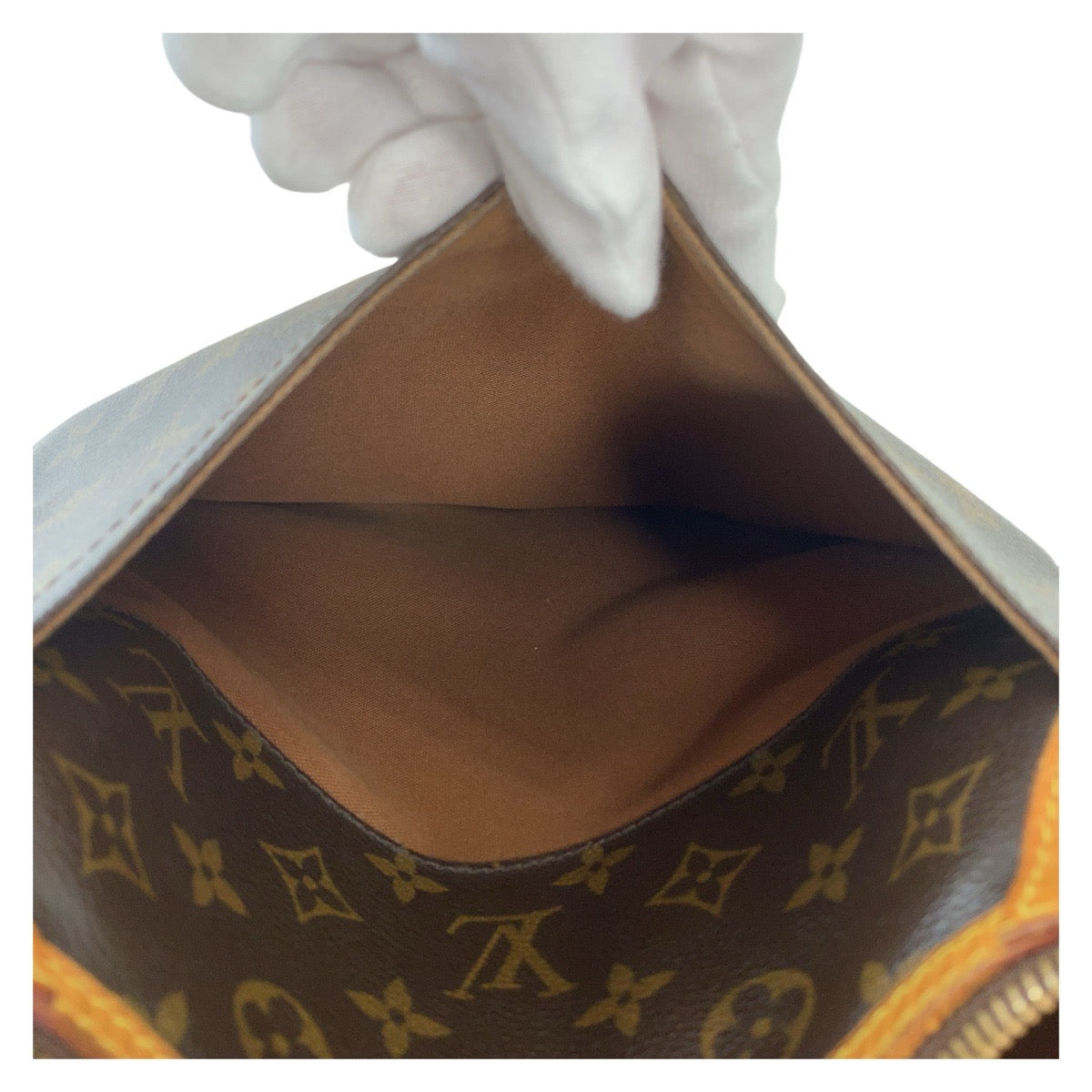 12035
LOUIS VUITTON ルイヴィトン モノグラム オデオンPM ブラウン ゴールド金具 PVC / レザー M56390 斜め掛け ショルダーバッグ ポシェット  レディース