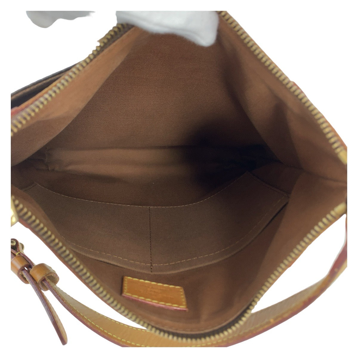 12035
LOUIS VUITTON ルイヴィトン モノグラム オデオンPM ブラウン ゴールド金具 PVC / レザー M56390 斜め掛け ショルダーバッグ ポシェット  レディース