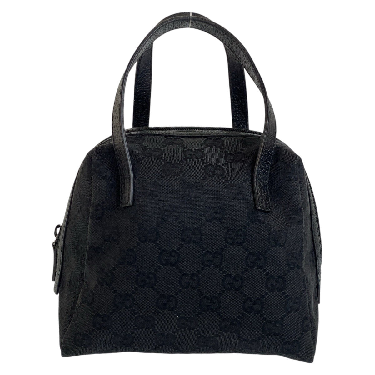 2034
GUCCI グッチ ブラック 黒 GGキャンバス / レザー 124542 ハンドバッグ アクセサリーポーチ バニティバッグ  レディース