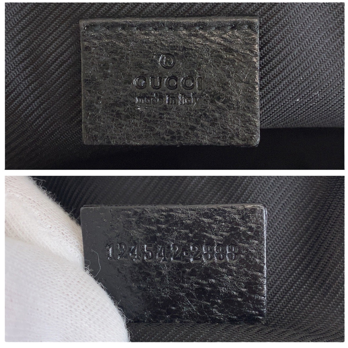 2034
GUCCI グッチ ブラック 黒 GGキャンバス / レザー 124542 ハンドバッグ アクセサリーポーチ バニティバッグ  レディース