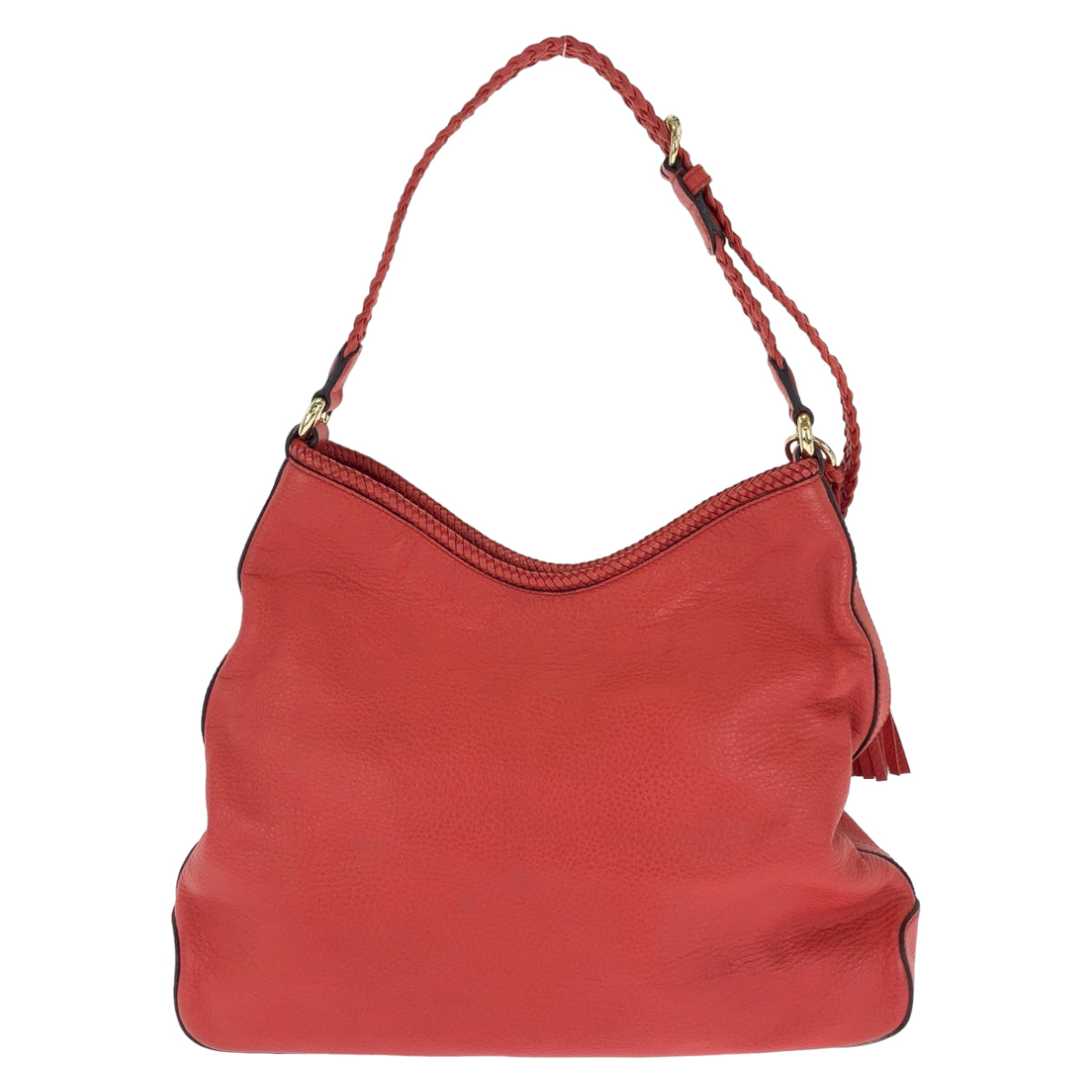 12033
GUCCI グッチ ホーボー フリンジ レッド ゴールド金具 レザー 336659 ショルダーバッグ  レディース