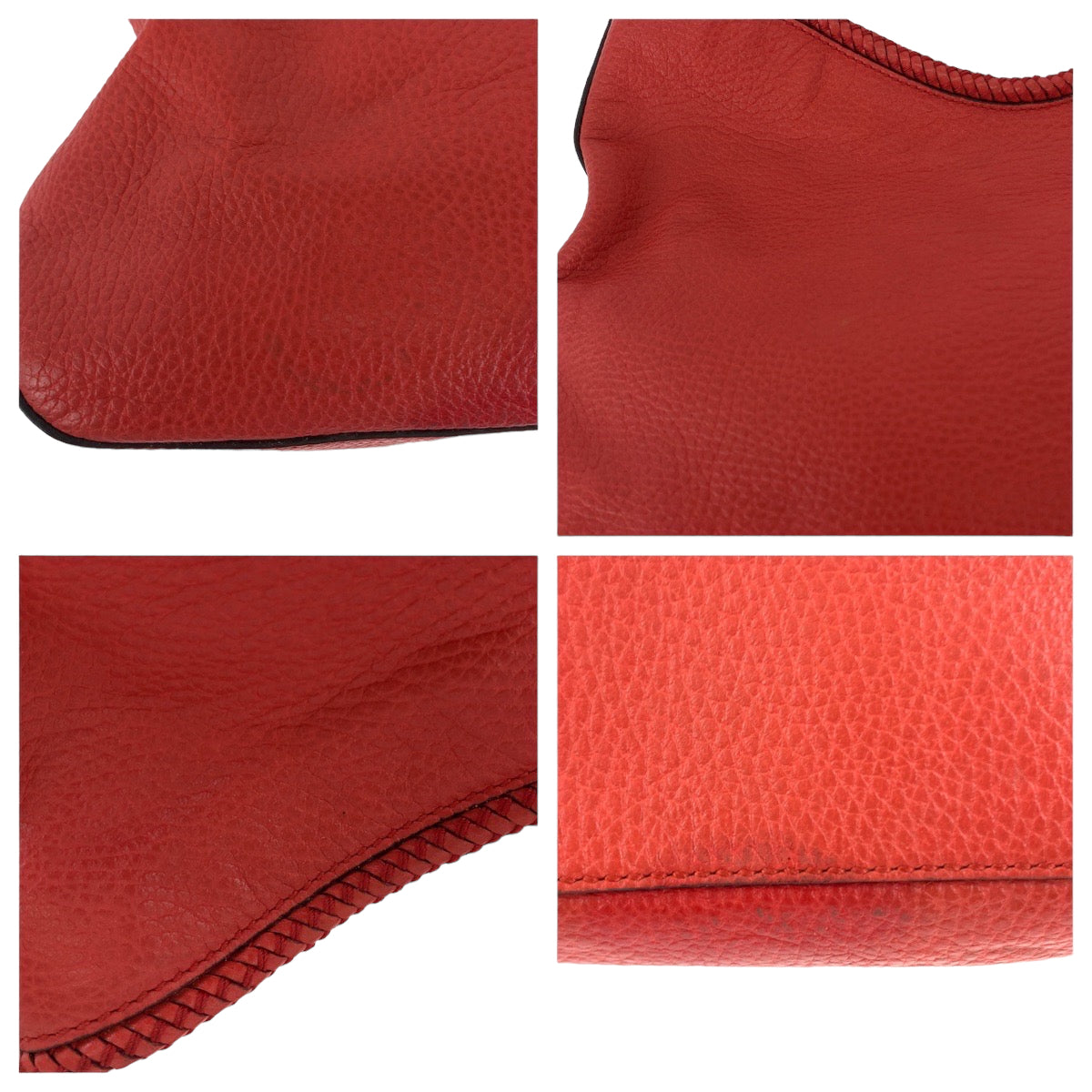 12033
GUCCI グッチ ホーボー フリンジ レッド ゴールド金具 レザー 336659 ショルダーバッグ  レディース