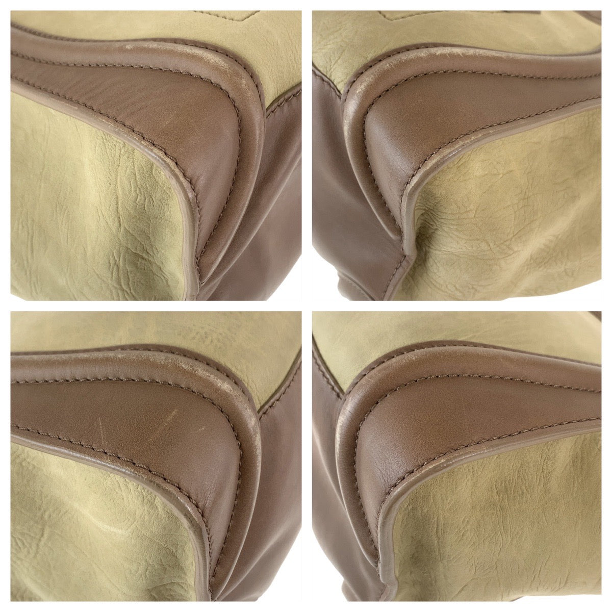 12030
CELINE セリーヌ ラゲージ ミニショッパー カーキ ブラウン ゴールド金具 レザー ハンドバッグ トートバッグ  レディース AB48