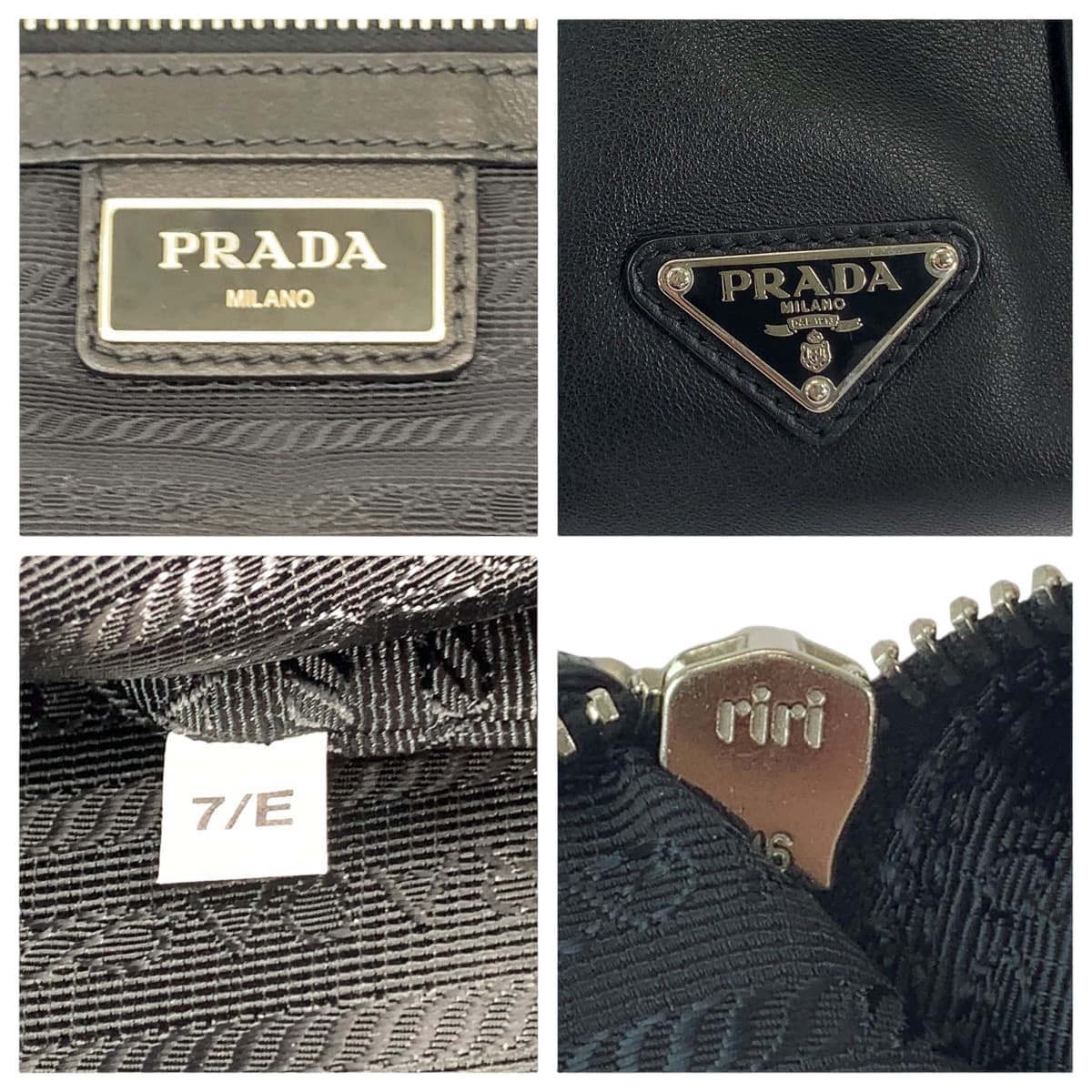 12027
PRADA プラダ 三角ロゴプレート ブラック 黒 シルバー金具 レザー VS0305 ビジネスケース ブリーフケース  メンズ