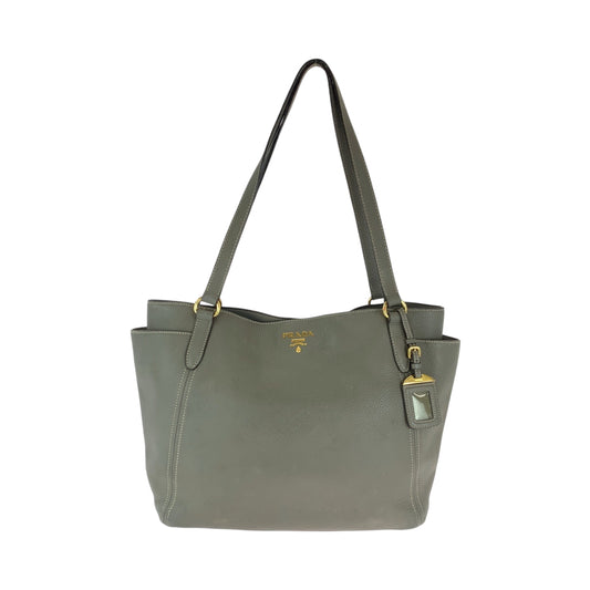 14012
PRADA プラダ ヴィッテロダイノ マルモ グレージュ ゴールド金具 レザー BR4970 トートバッグ ショルダーバッグ レディース AB48