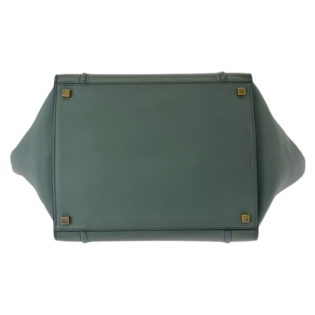 CELINE セリーヌ ラゲージ ファントム ブルー グレー ゴールド金具 レザー トートバッグ ハンドバッグ  レディース