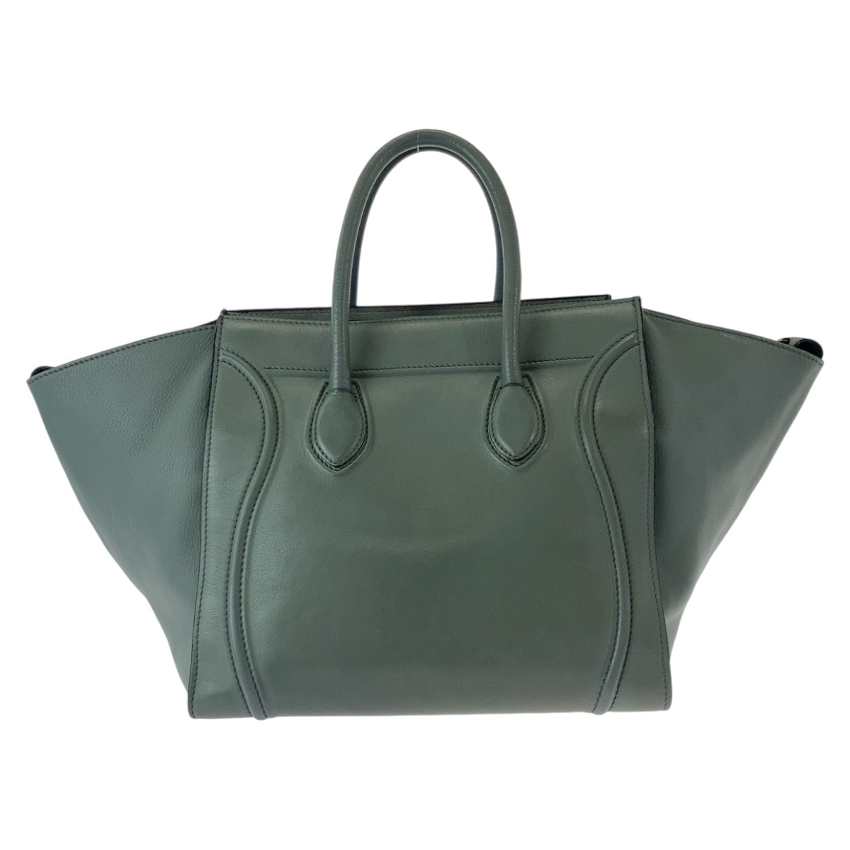 CELINE セリーヌ ラゲージ ファントム ブルー グレー ゴールド金具 レザー トートバッグ ハンドバッグ  レディース