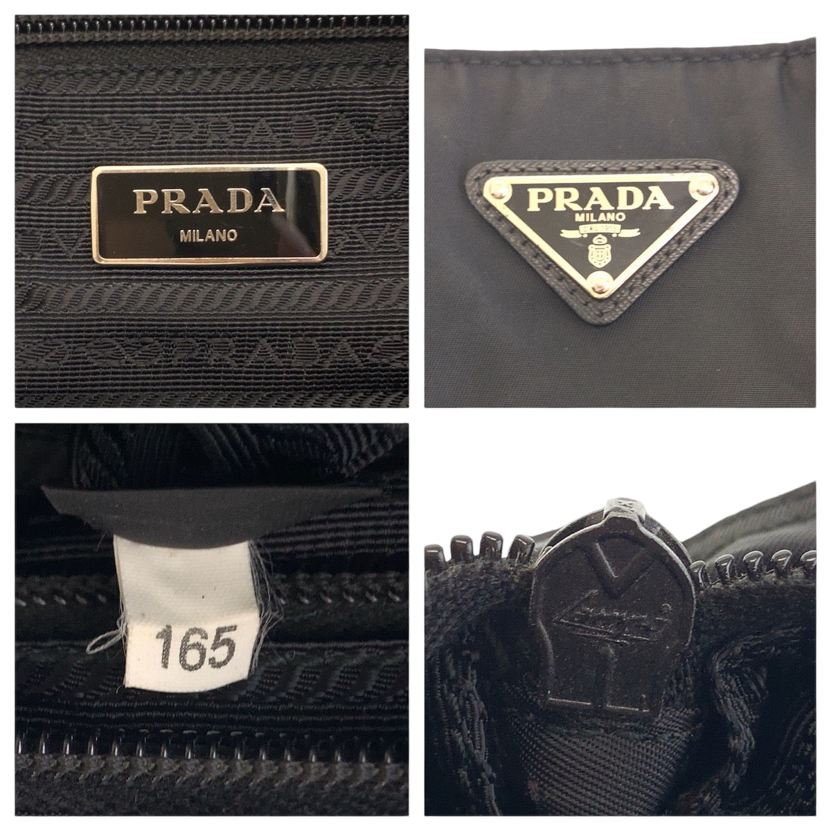 17983
PRADA プラダ テスート 三角ロゴプレート ブラック 黒 シルバー金具 ナイロン VA0340 ショルダーバッグ メッセンジャーバッグ  メンズ ABP40