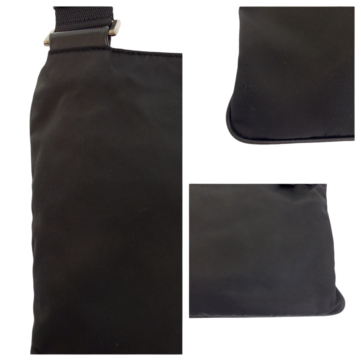 17983
PRADA プラダ テスート 三角ロゴプレート ブラック 黒 シルバー金具 ナイロン VA0340 ショルダーバッグ メッセンジャーバッグ  メンズ ABP40