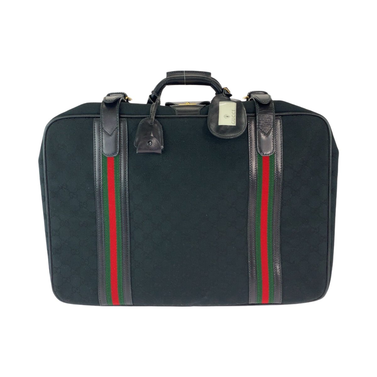 12018
GUCCI グッチ ヴィンテージ オールドグッチ シェリーライン ブラック 黒 ゴールド金具 GGキャンバス 24 010 524 50 ボストンバッグ トランク  メンズ